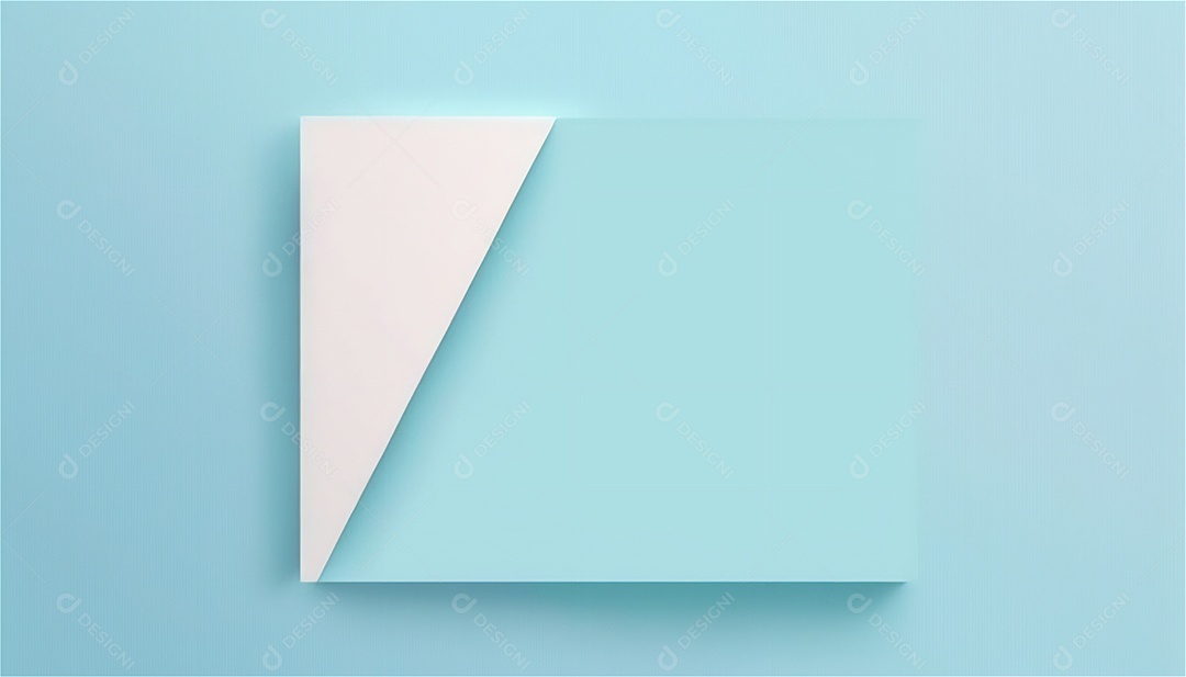 Modelo de plano de fundo de textura de papel vazio azul pastel, banner para publicidade. Formas geométricas retangulares recursos gráficos