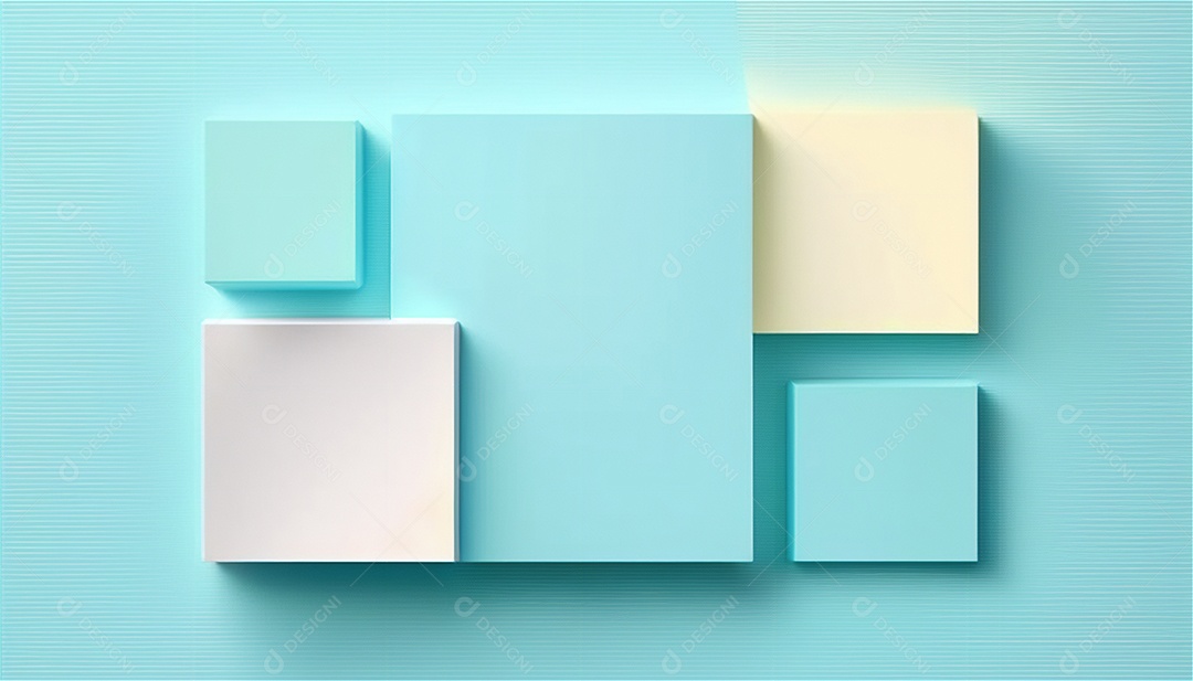 Modelo de plano de fundo de textura de papel vazio azul pastel, banner para publicidade. Formas geométricas retangulares recursos gráficos