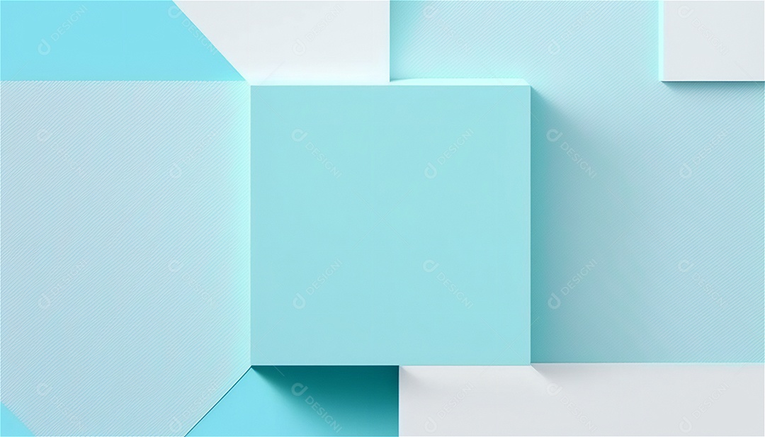 Modelo de plano de fundo de textura de papel vazio azul pastel, banner para publicidade. Formas geométricas retangulares recursos gráficos