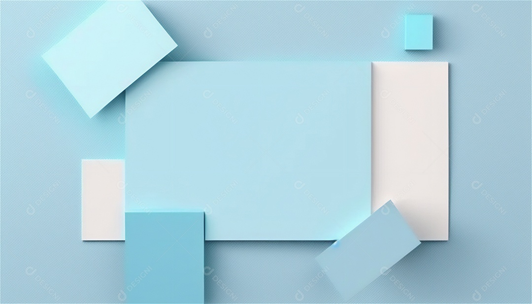 Modelo de plano de fundo de textura de papel vazio azul pastel, banner para publicidade. Formas geométricas retangulares recursos gráficos