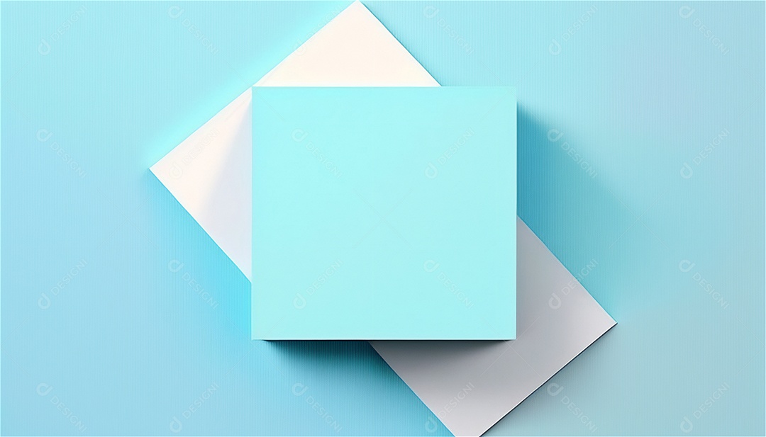Modelo de plano de fundo de textura de papel vazio azul pastel, banner para publicidade. Formas geométricas retangulares recursos gráficos