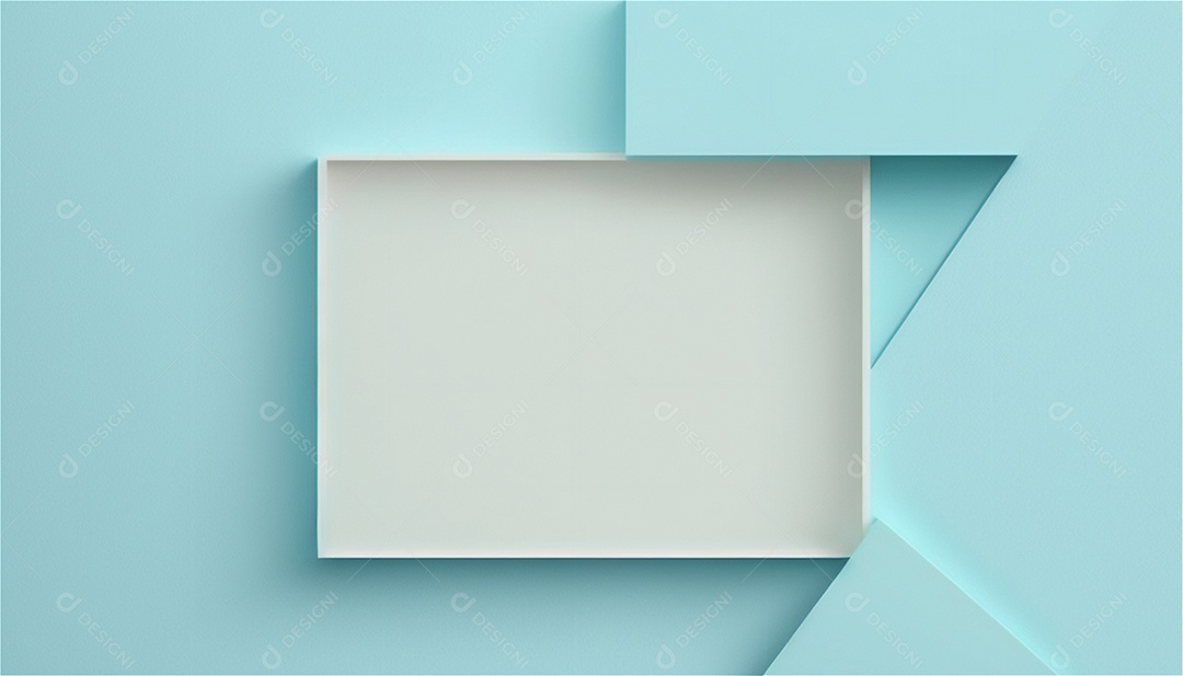 Modelo de plano de fundo de textura de papel vazio azul pastel, banner para publicidade. Formas geométricas retangulares recursos gráficos