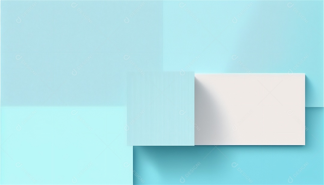 Modelo de plano de fundo de textura de papel vazio azul pastel, banner para publicidade. Formas geométricas retangulares recursos gráficos