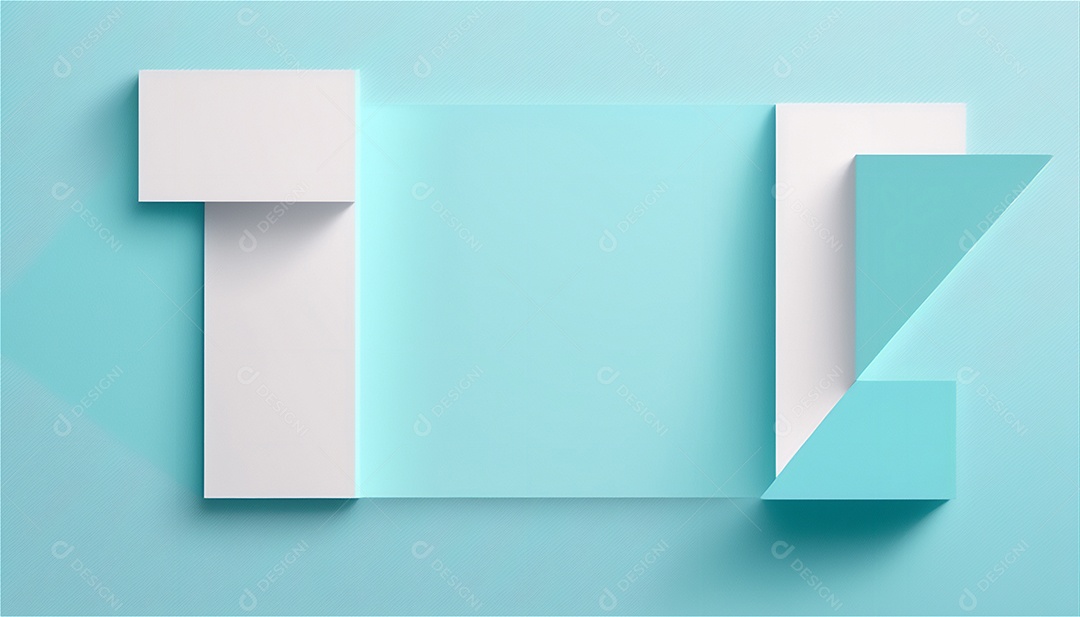 Modelo de plano de fundo de textura de papel vazio azul pastel, banner para publicidade. Formas geométricas retangulares recursos gráficos