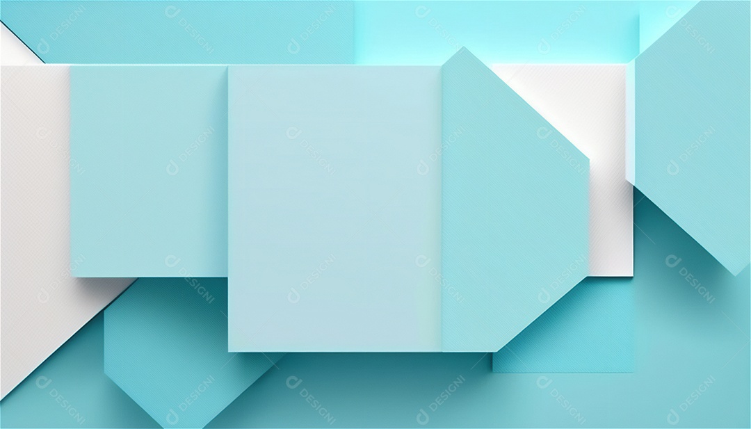 Modelo de plano de fundo de textura de papel vazio azul pastel, banner para publicidade. Formas geométricas retangulares recursos gráficos