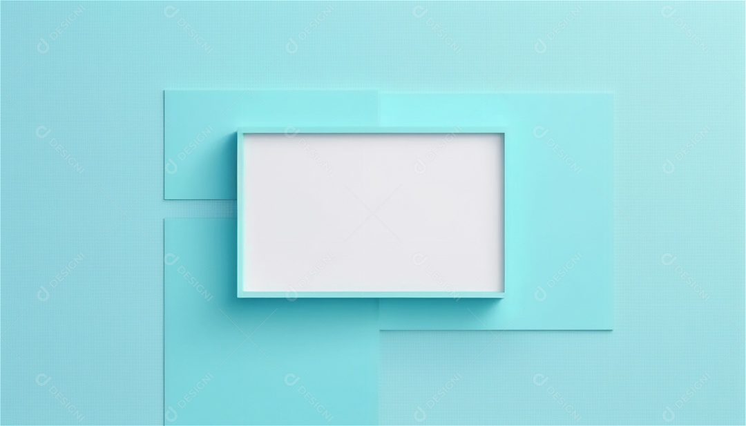 Modelo de plano de fundo de textura de papel vazio azul pastel, banner para publicidade. Formas geométricas retangulares recursos gráficos
