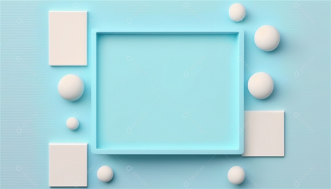 Modelo de plano de fundo de textura de papel vazio azul pastel, banner para publicidade. Formas geométricas retangulares recursos gráficos