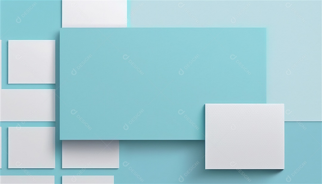 Modelo de plano de fundo de textura de papel vazio azul pastel, banner para publicidade. Formas geométricas retangulares recursos gráficos
