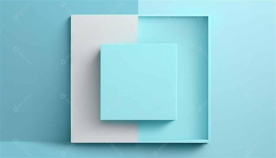 Modelo de plano de fundo de textura de papel vazio azul pastel, banner para publicidade. Formas geométricas retangulares recursos gráficos