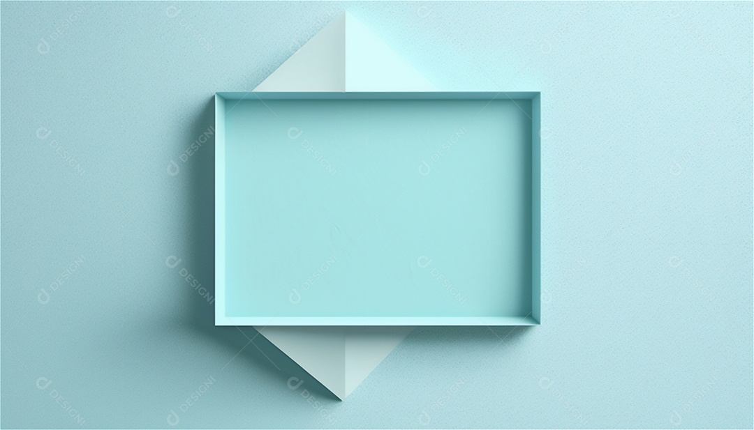 Modelo de plano de fundo de textura de papel vazio azul pastel, banner para publicidade. Formas geométricas retangulares recursos gráficos