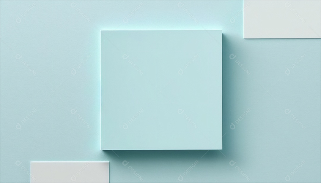 Modelo de plano de fundo de textura de papel vazio azul pastel, banner para publicidade. Formas geométricas retangulares recursos gráficos
