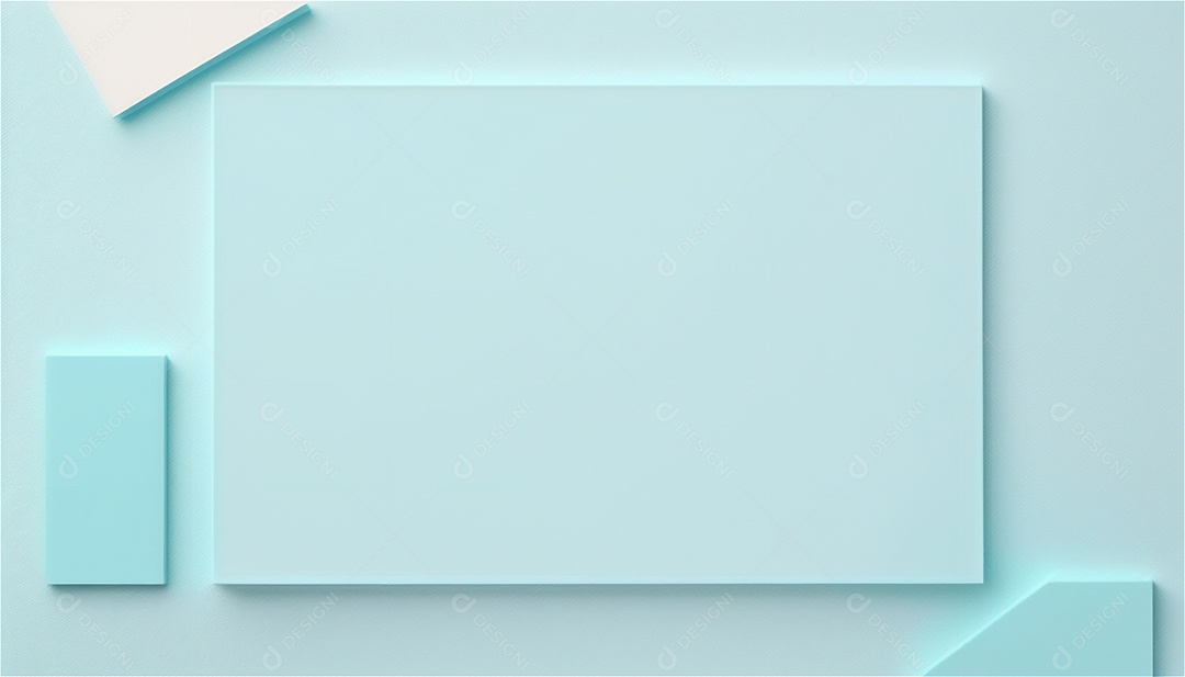 Modelo de plano de fundo de textura de papel vazio azul pastel, banner para publicidade. Formas geométricas retangulares recursos gráficos