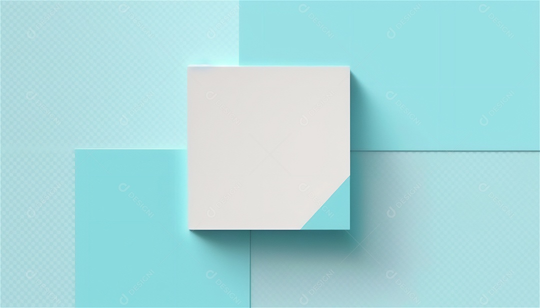 Modelo de plano de fundo de textura de papel vazio azul pastel, banner para publicidade. Formas geométricas retangulares recursos gráficos