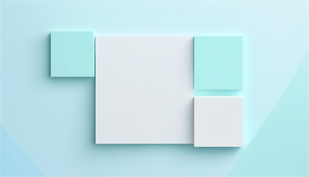 Modelo de plano de fundo de textura de papel vazio azul pastel, banner para publicidade. Formas geométricas retangulares recursos gráficos