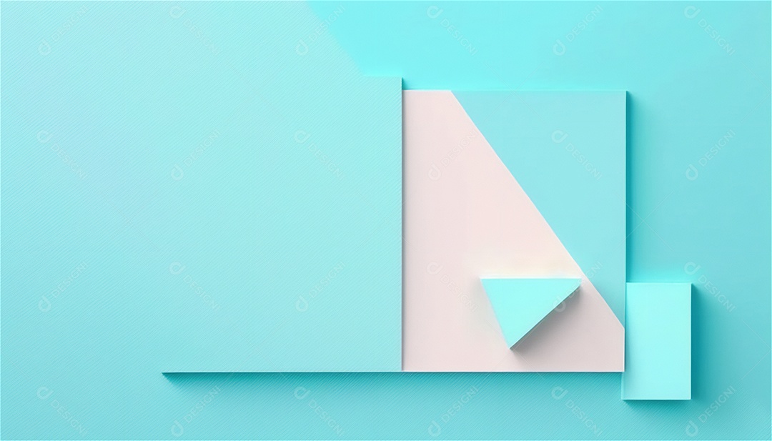 Modelo de plano de fundo de textura de papel vazio azul pastel, banner para publicidade. Formas geométricas retangulares recursos gráficos
