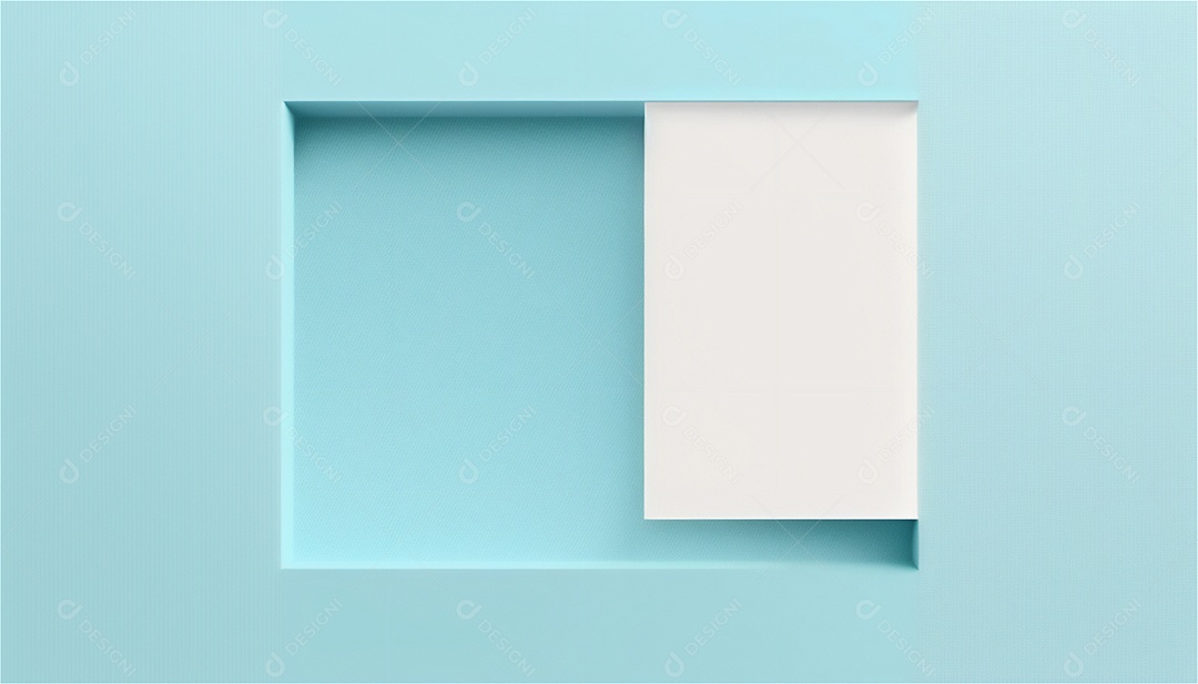 Modelo de plano de fundo de textura de papel vazio azul pastel, banner para publicidade. Formas geométricas retangulares recursos gráficos