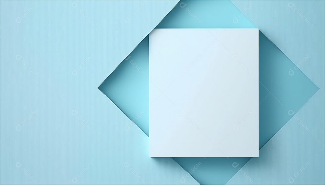 Modelo de plano de fundo de textura de papel vazio azul pastel, banner para publicidade. Formas geométricas retangulares recursos gráficos