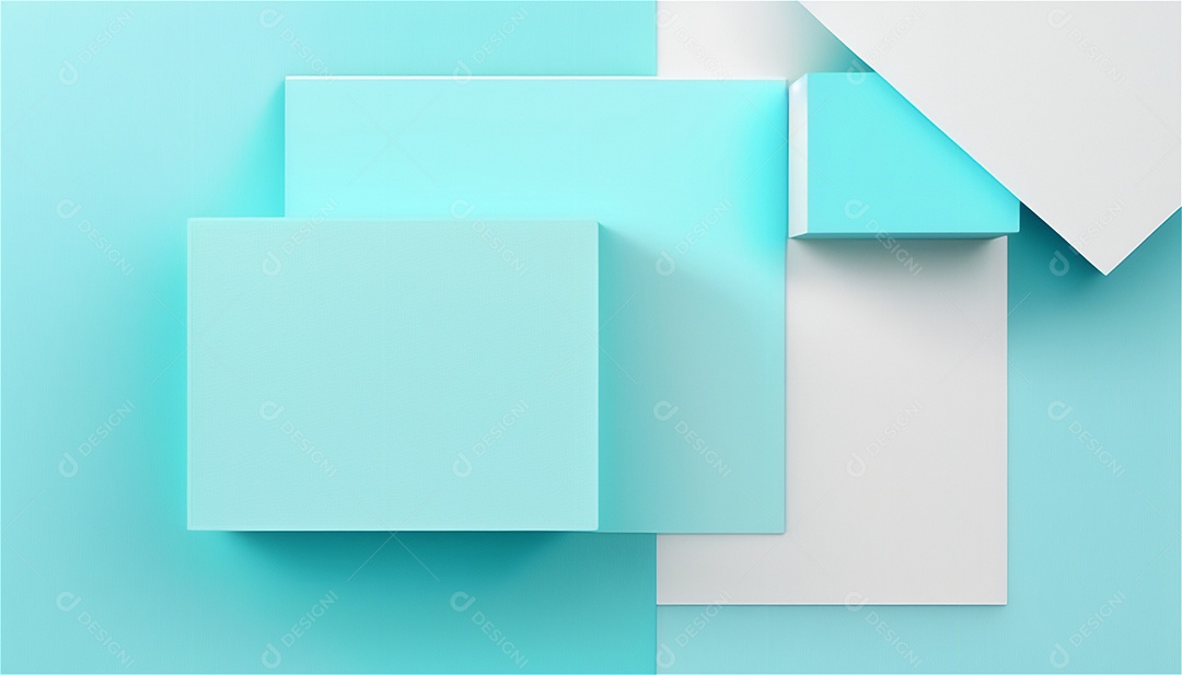 Modelo de plano de fundo de textura de papel vazio azul pastel, banner para publicidade. Formas geométricas retangulares recursos gráficos