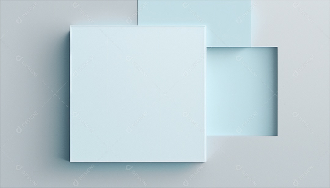 Modelo de plano de fundo de textura de papel vazio azul pastel, banner para publicidade. Formas geométricas retangulares recursos gráficos