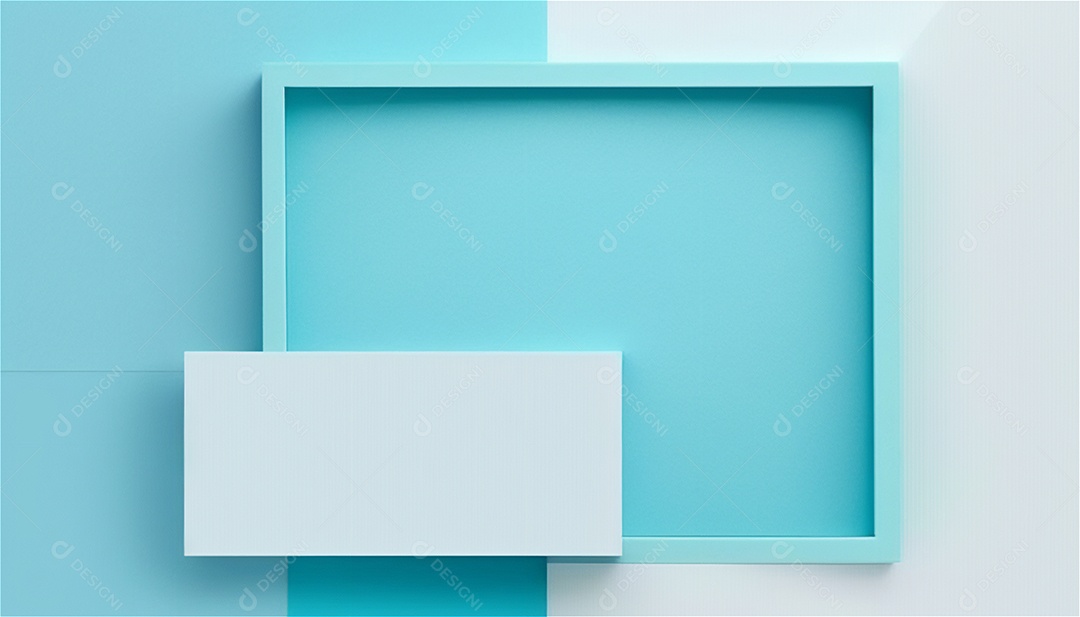 Modelo de plano de fundo de textura de papel vazio azul pastel, banner para publicidade. Formas geométricas retangulares recursos gráficos