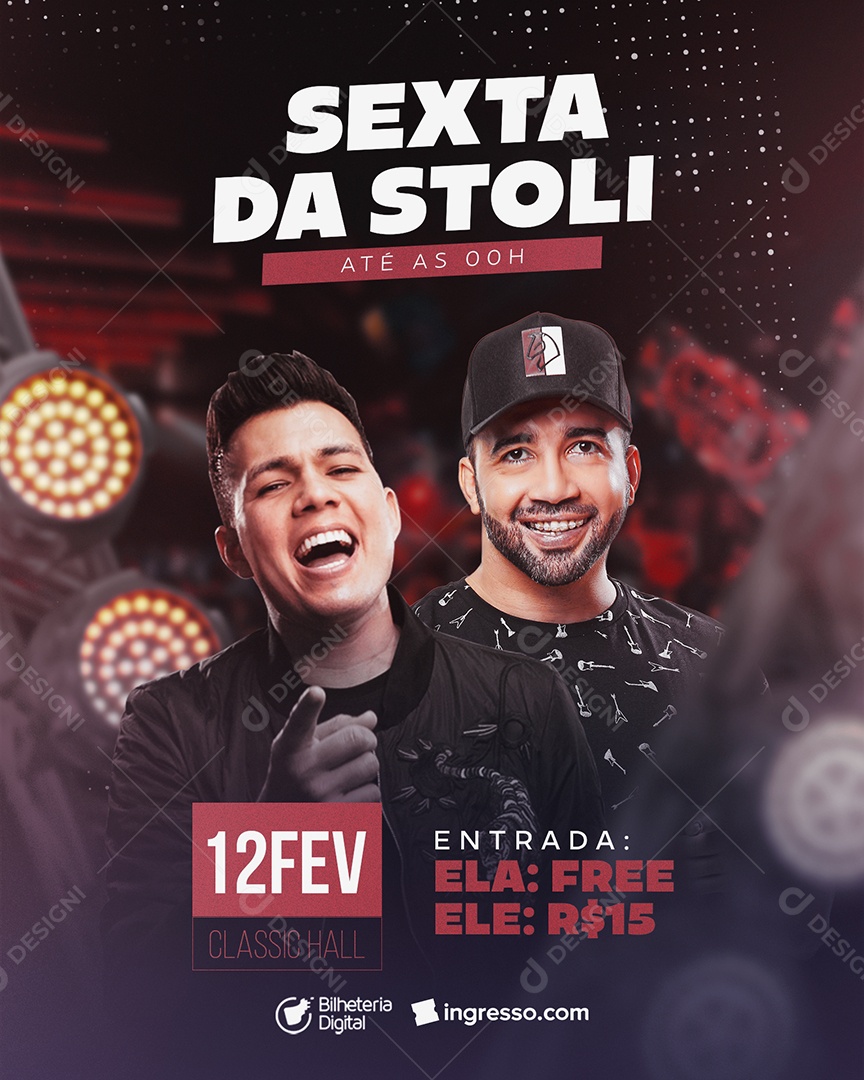 Sexta da Stoli Até as 00H Flyer Social Media PSD Editável