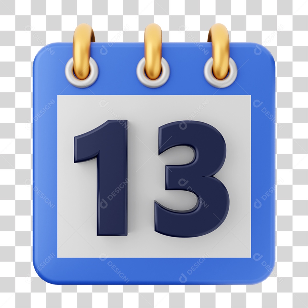 Elemento 3D Calendário para Composição PNG Transparente