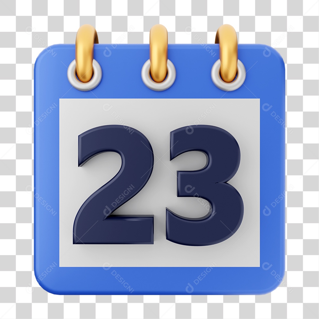 Elemento 3D Calendário para Composição PNG Transparente