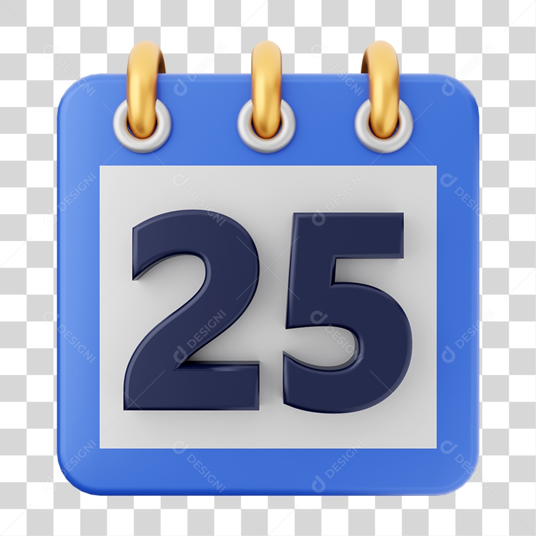 Elemento 3D Calendário para Composição PNG Transparente
