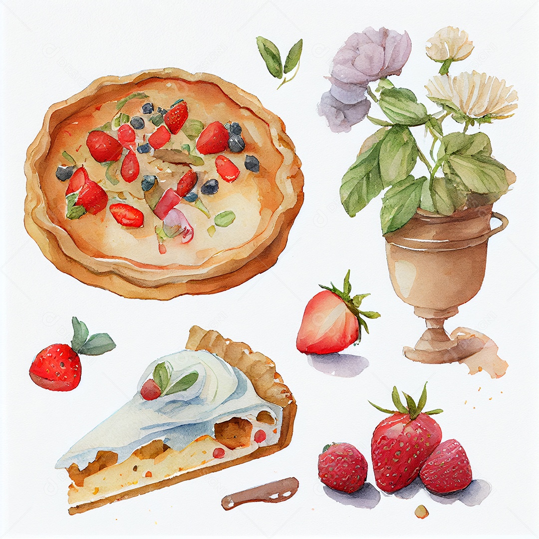 Ilustração Doces e Sobremesas