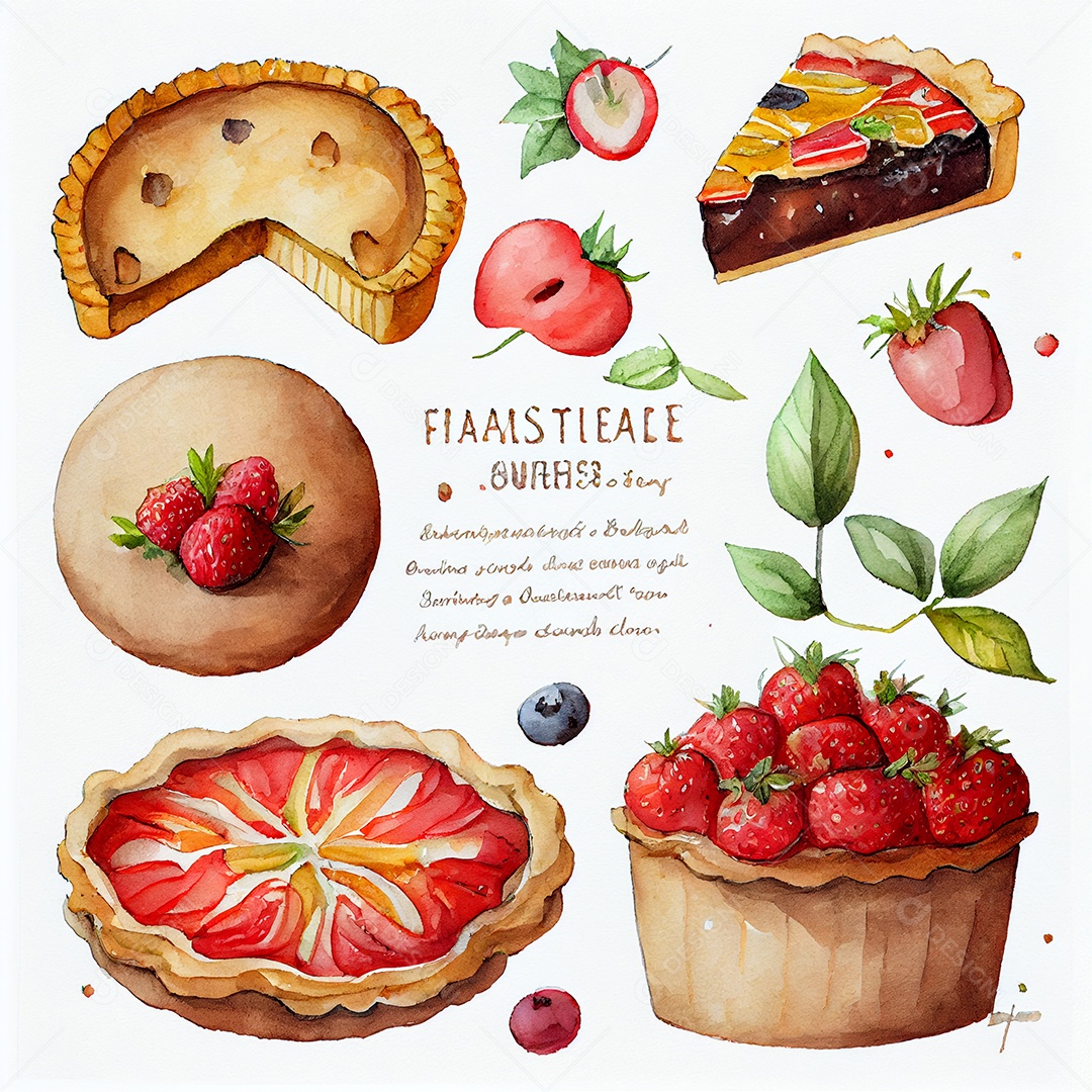 Ilustração Doces e Sobremesas