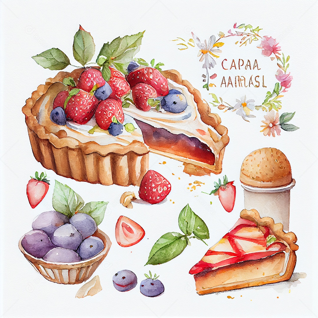 Ilustração Doces e Sobremesas