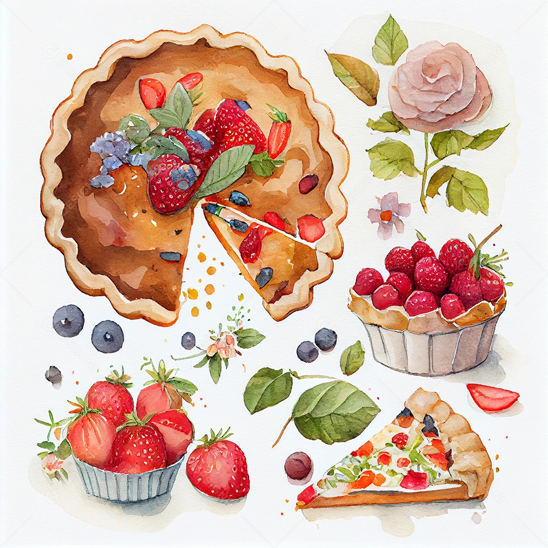 Ilustração Doces e Sobremesas