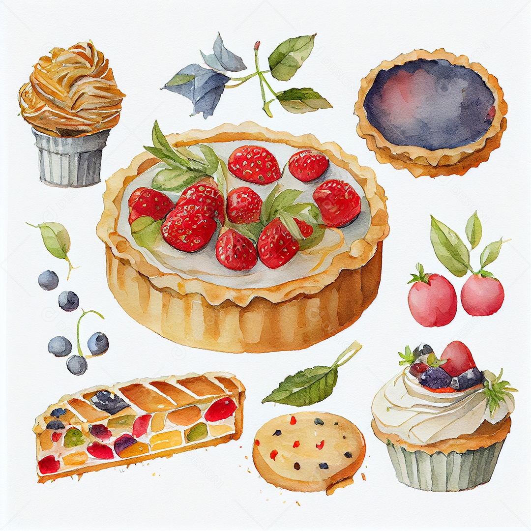 Ilustração Doces e Sobremesas