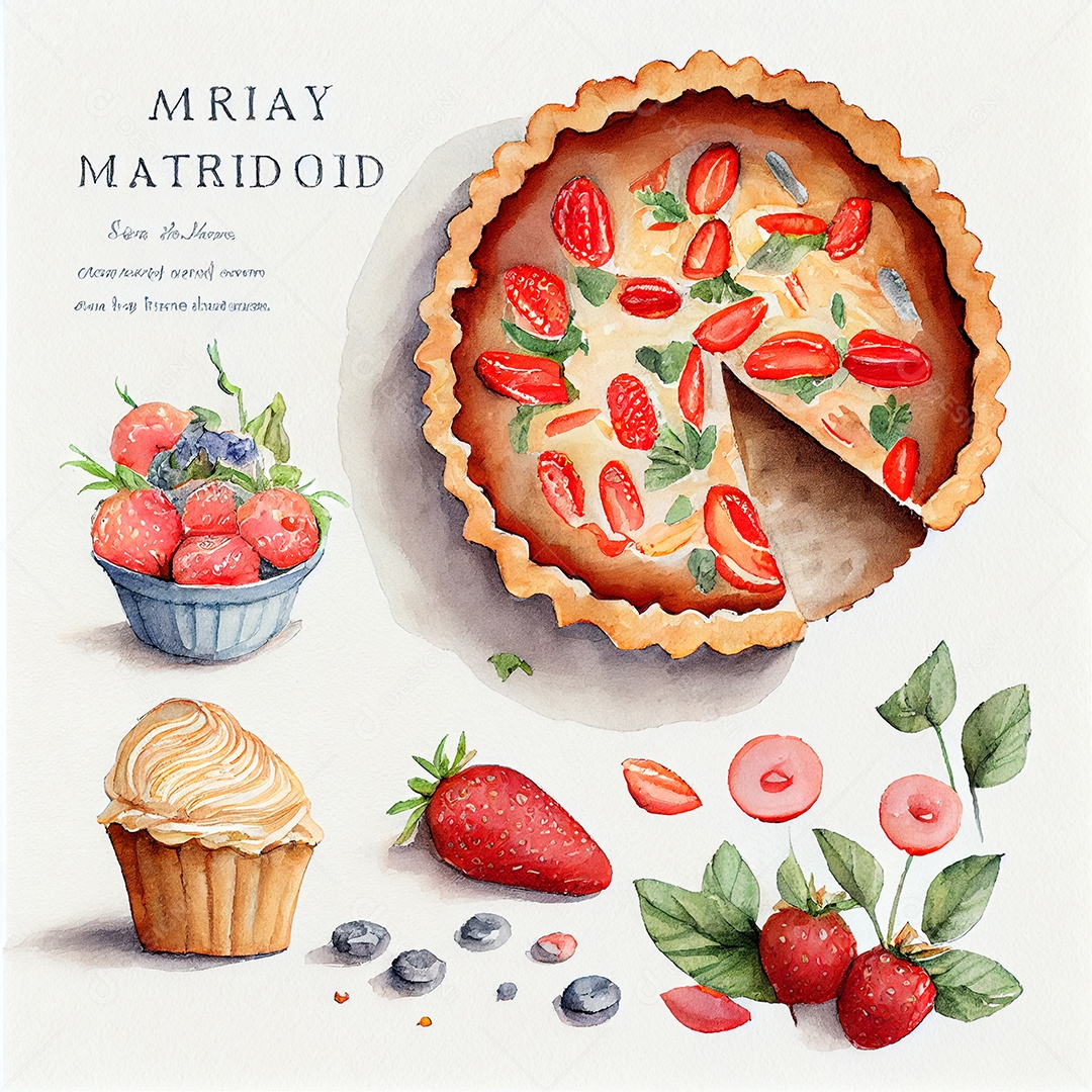 Ilustração Doces e Sobremesas