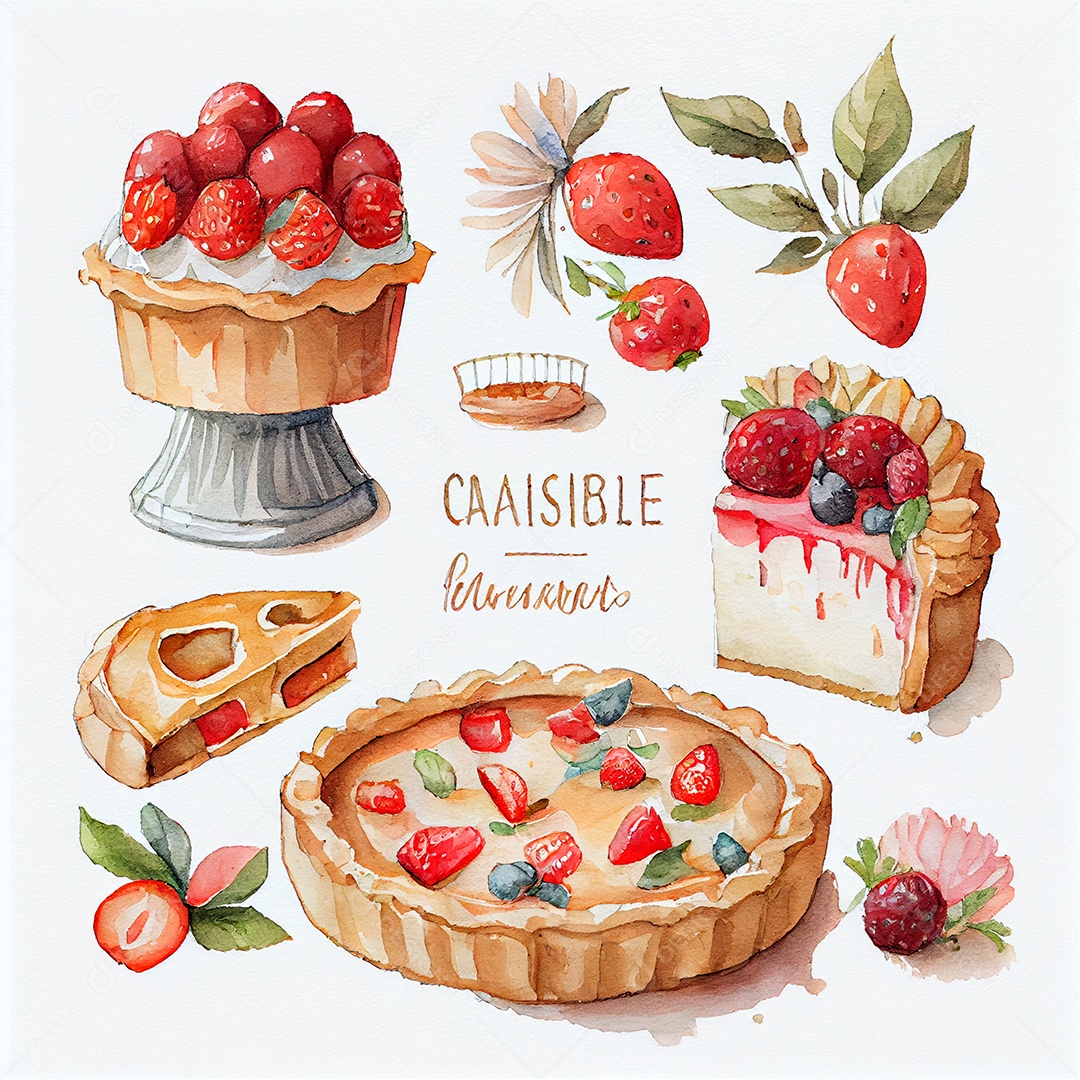 Ilustração Doces e Sobremesas