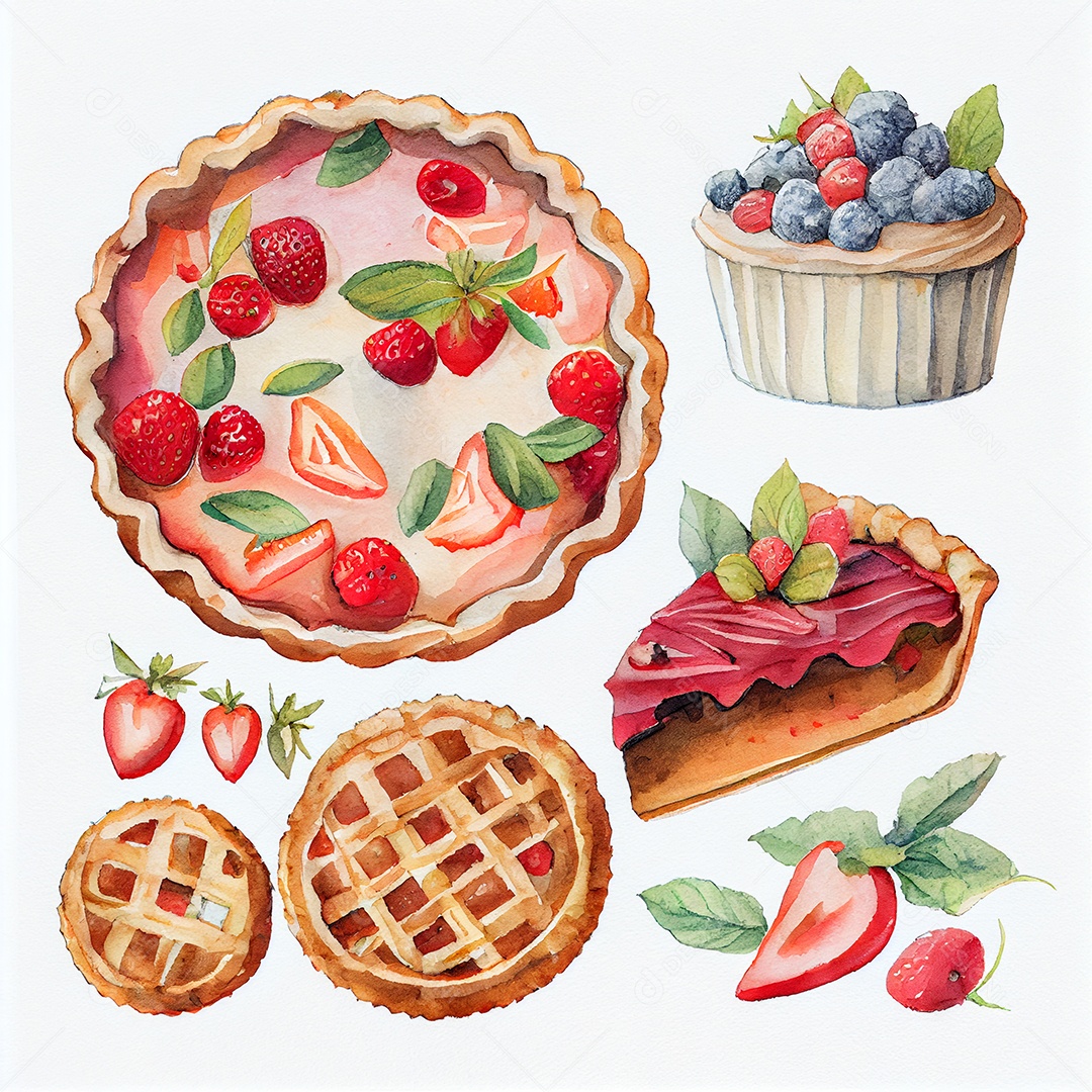 Ilustração Doces e Sobremesas