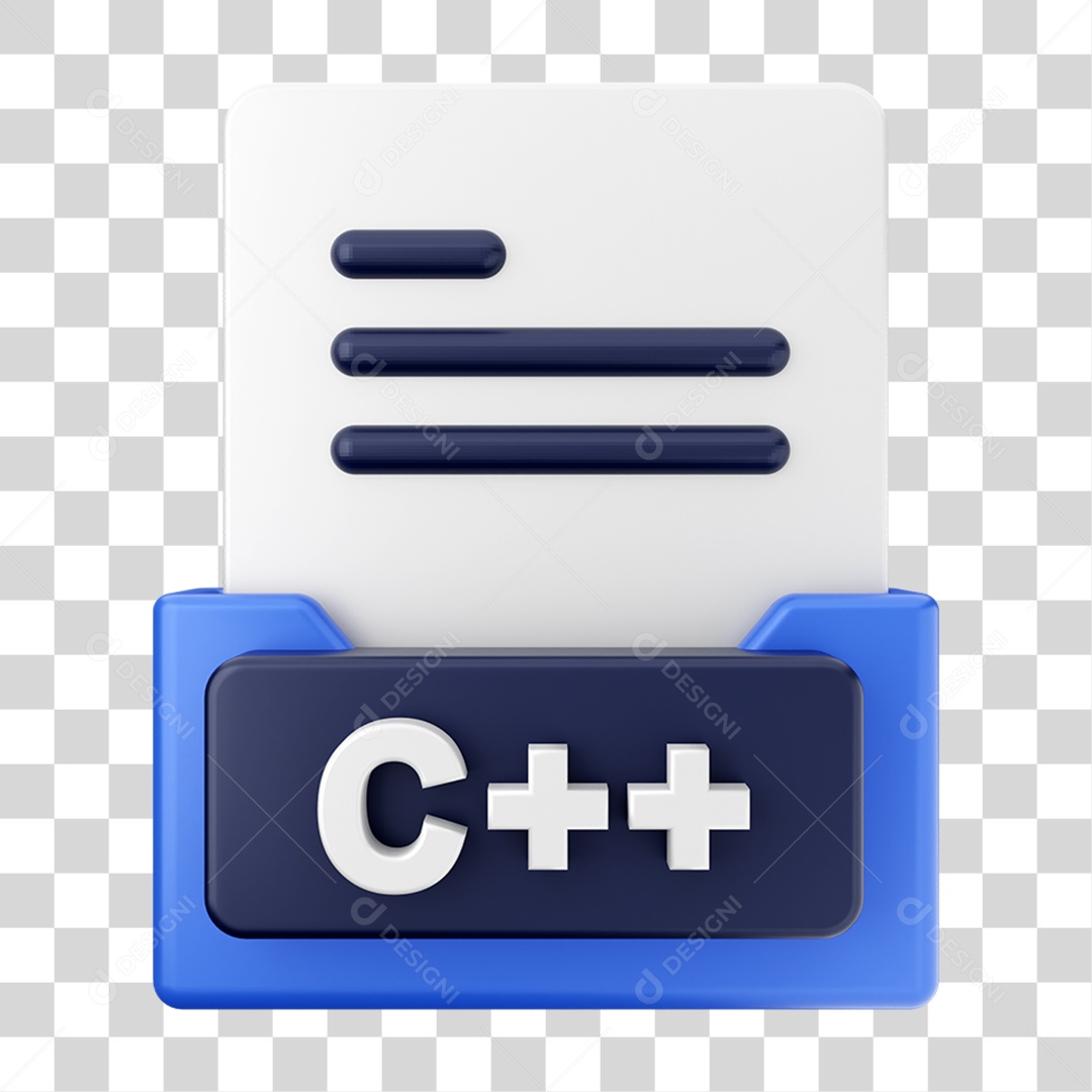 Elemento 3D Pasta de Arquivo Para Composição PNG Transparente