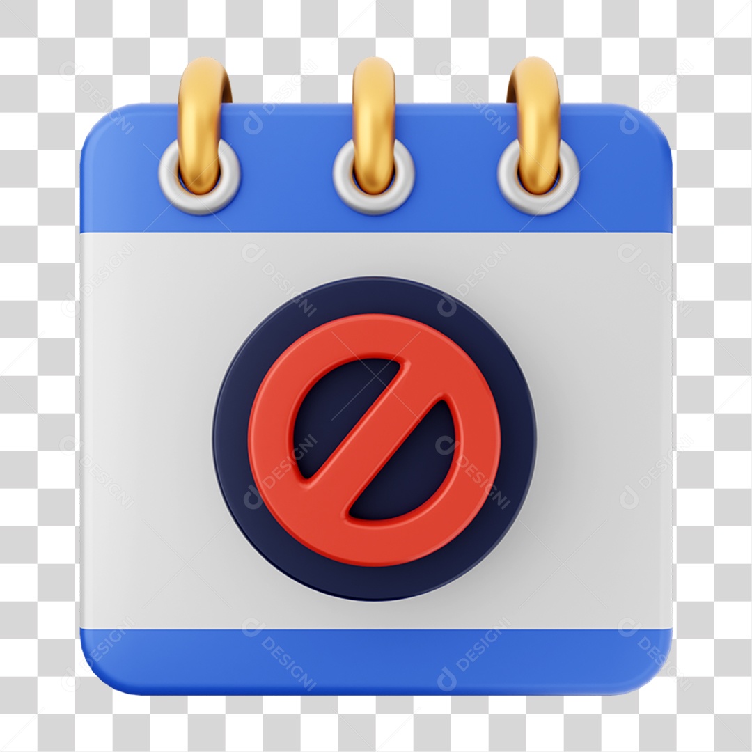 Elemento 3D Calendário Bloqueio para Composição PNG Transparente