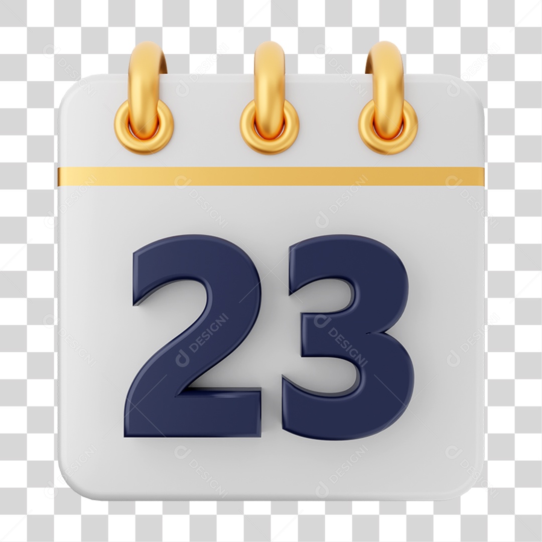 Elemento 3D Calendário para Composição PNG Transparente
