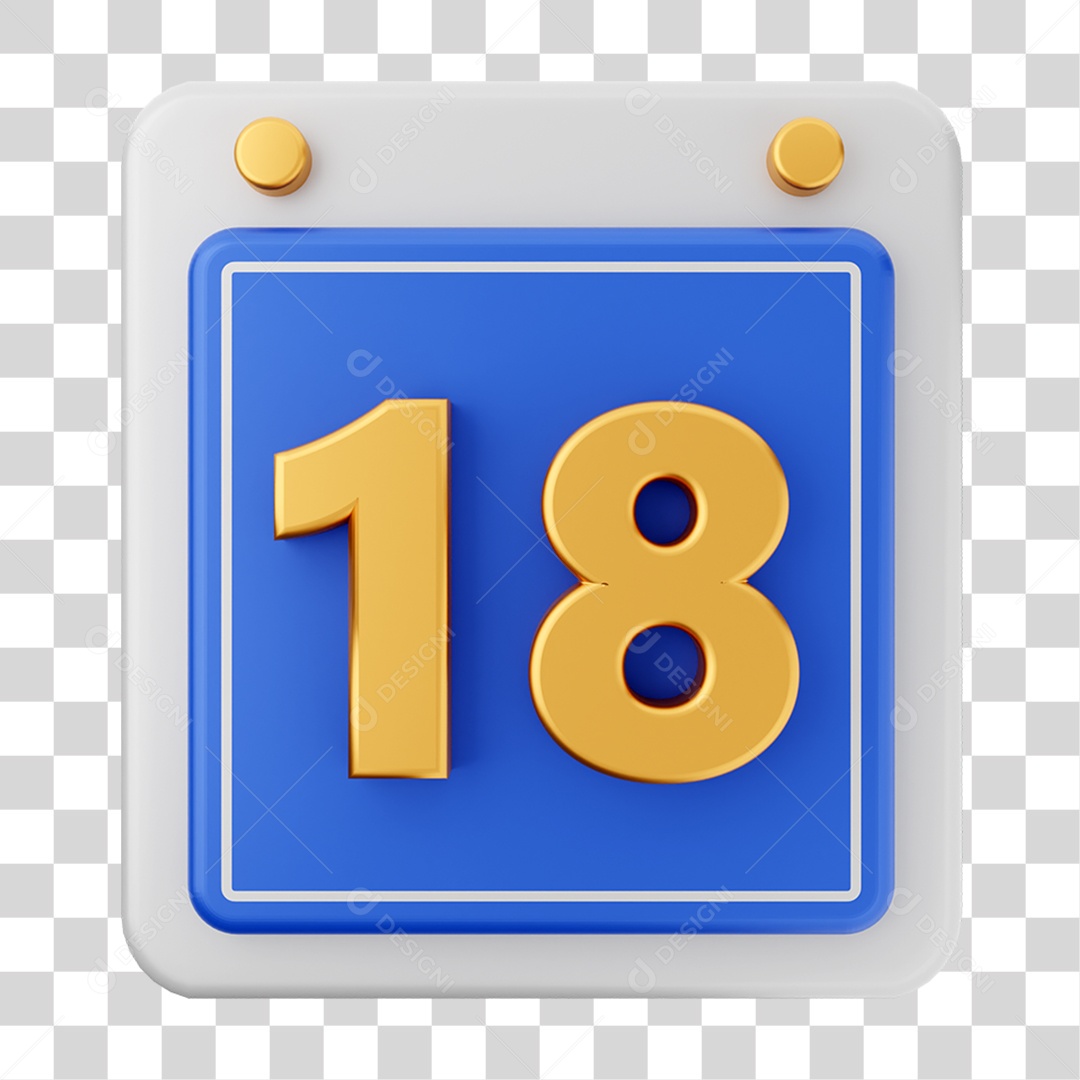 Elemento 3D Calendário para Composição PNG Transparente