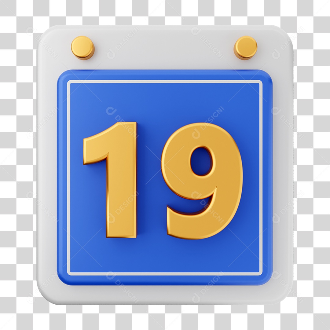Elemento 3D Calendário para Composição PNG Transparente