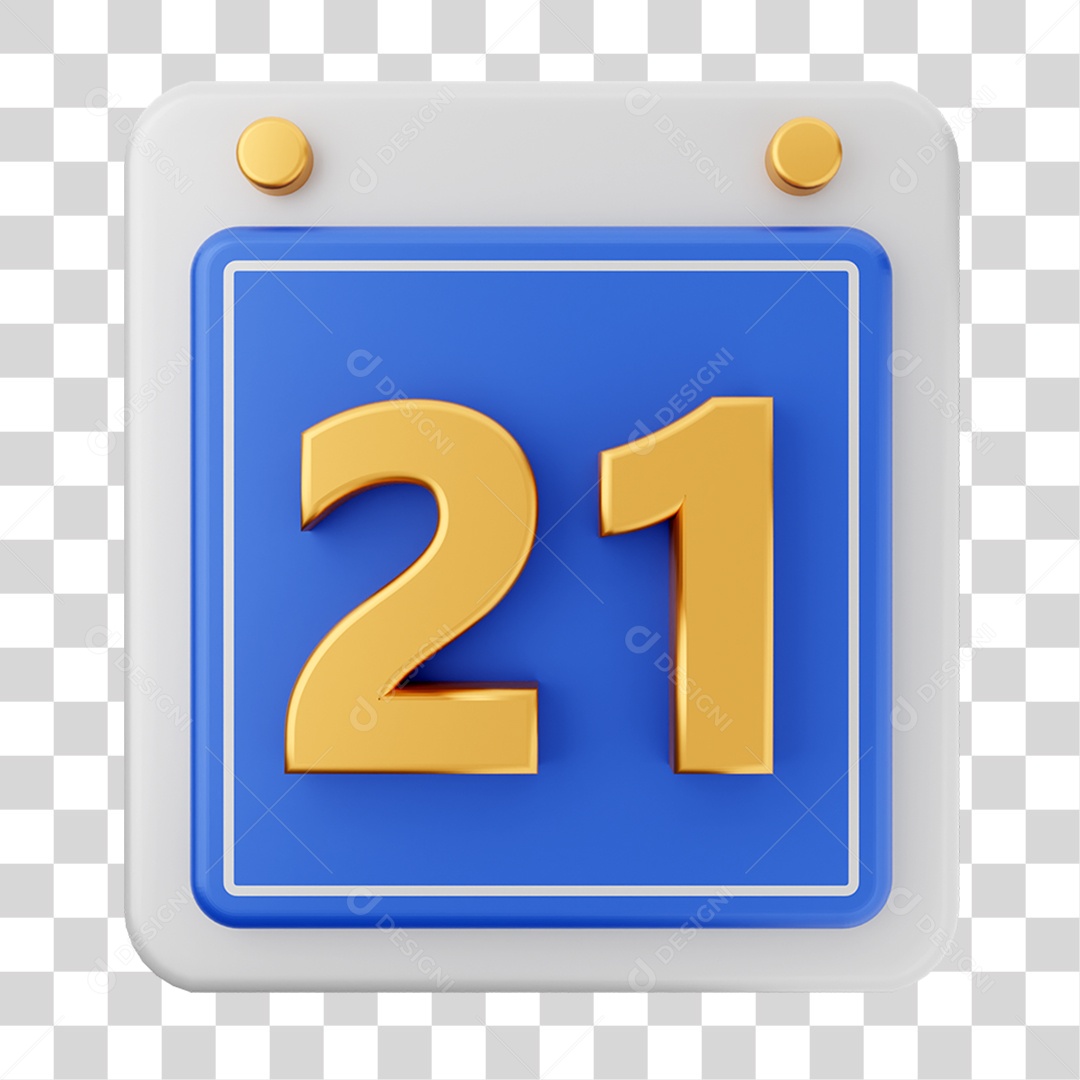 Elemento 3D Calendário para Composição PNG Transparente