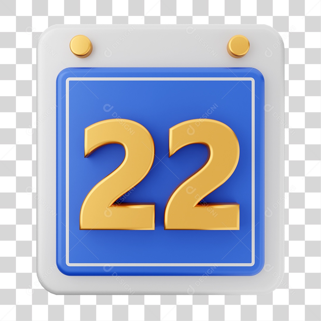 Elemento 3D Calendário para Composição PNG Transparente