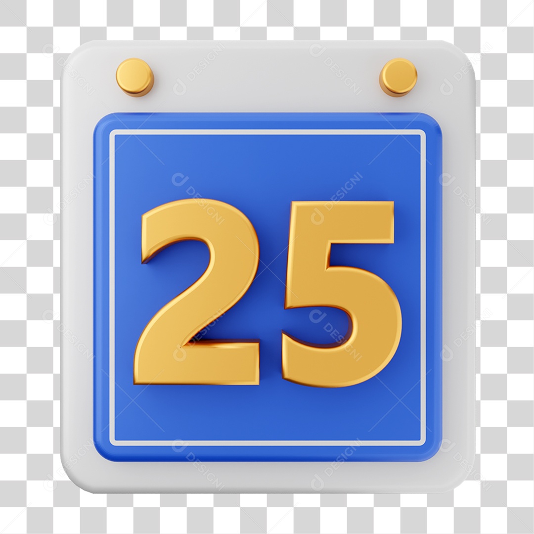 Elemento 3D Calendário para Composição PNG Transparente