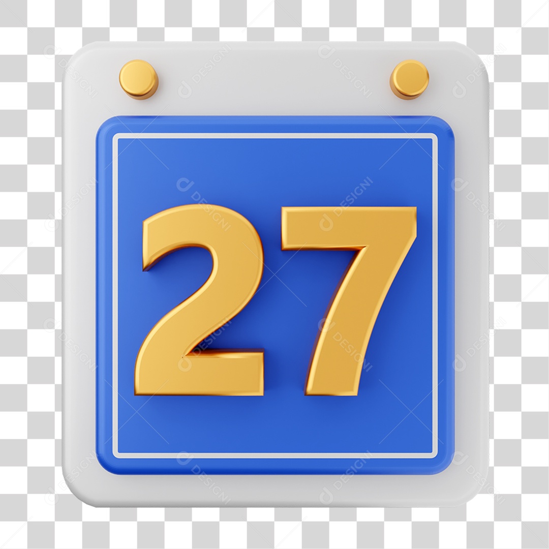 Elemento 3D Calendário para Composição PNG Transparente