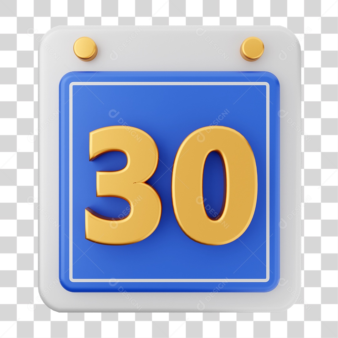 Elemento 3D Calendário para Composição PNG Transparente
