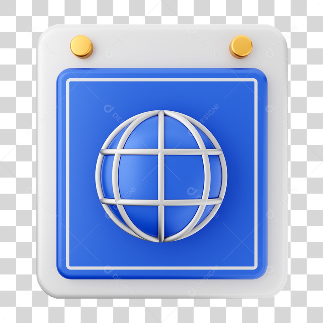 Elemento 3D Calendário para Composição PNG Transparente