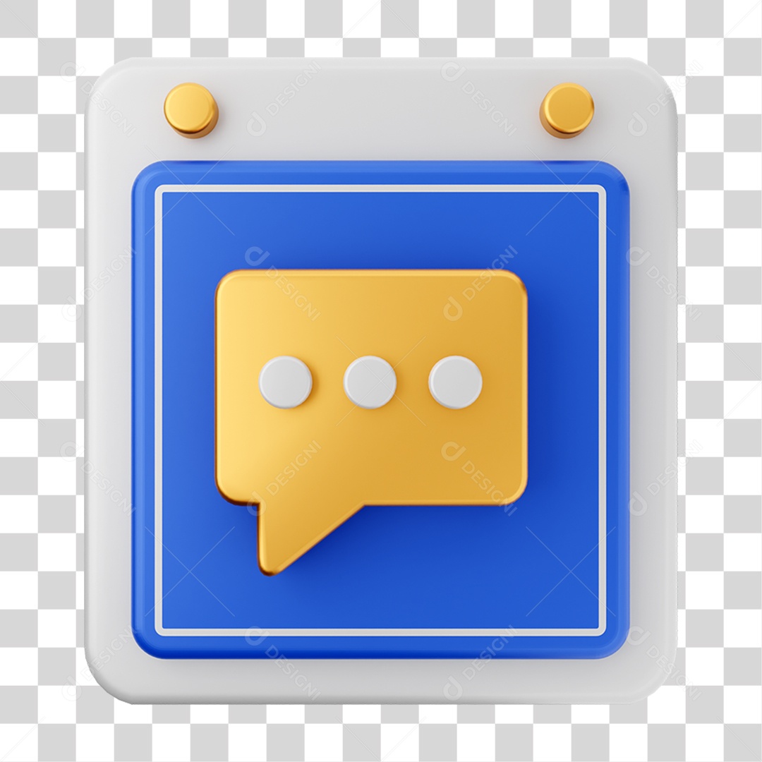 Elemento 3D Calendário Mensagem para Composição PNG Transparente