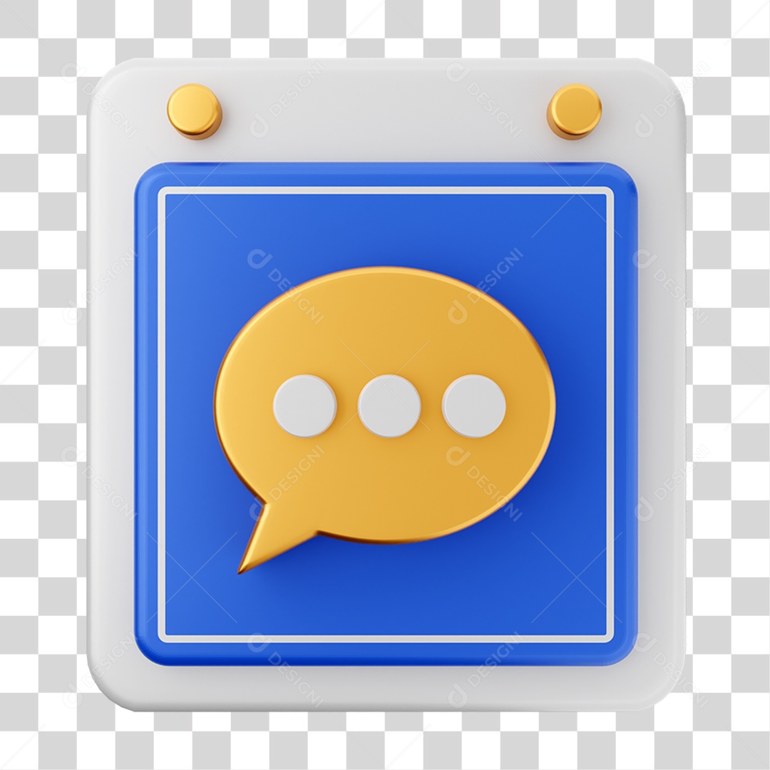 Elemento 3D Calendário Mensagem para Composição PNG Transparente