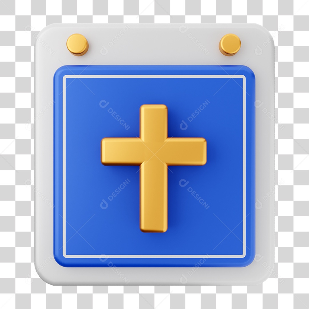 Elemento 3D Calendário para Composição PNG Transparente